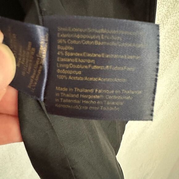 Brooks Brothers Black Double Breasted Belted Short Trench Coat | Size 2 - Picture 5 of 10